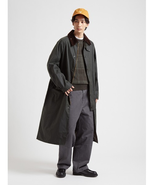 Barbour(バブアー)の「【BURGHLEY / バーレー】ワックス コットン ロングジャケット ( オーバーサイズ フィット )(その他アウター・メンズ・グリーン/ブラック・34/38/40)」の1枚目の写真