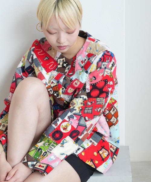 utatane（ウタタネ）の「着物リメイク maison utatane アウター 夢の断片（かけら）（その他アウター・レディース・レッド・FREE）」の9枚目の写真