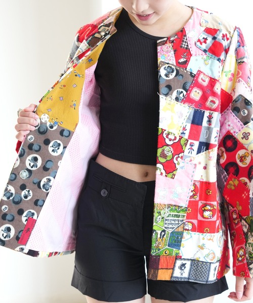 utatane（ウタタネ）の「着物リメイク maison utatane アウター 夢の断片（かけら）（その他アウター・レディース・レッド・FREE）」の14枚目の写真