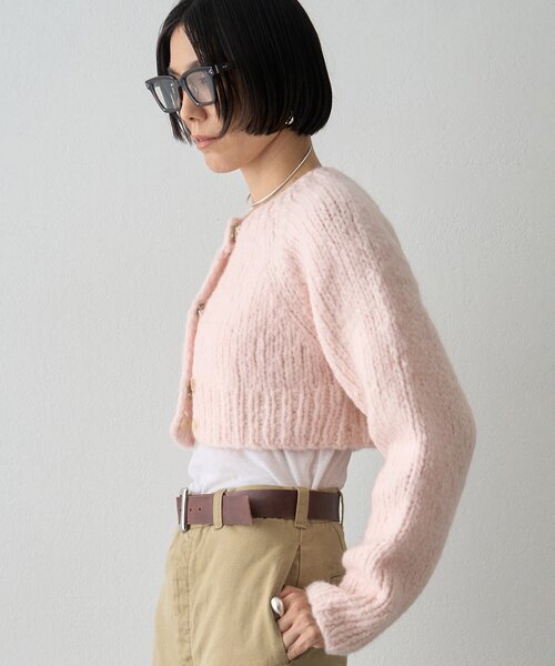 Whim Gazette(ウィムガゼット)の「〈WEB限定カラーあり〉2wayハンドニットカーディガン(カーディガン/ボレロ・レディース・ベージュ/ブラック/ベビーピンク/ミント・FREE)」の7枚目の写真
