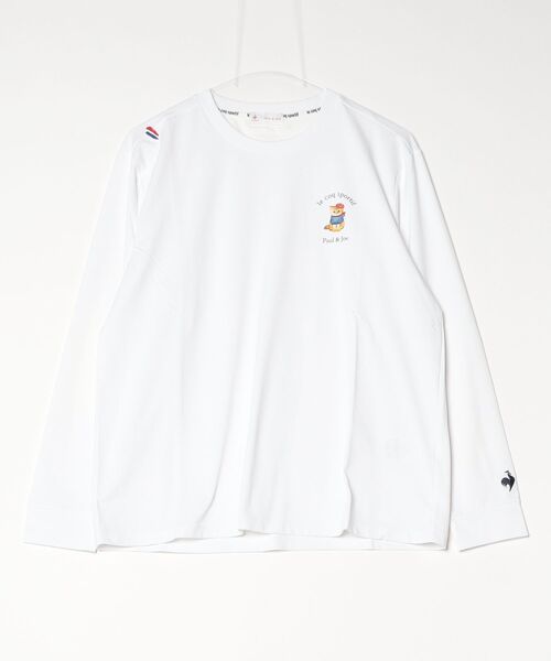 le coq sportif（ルコックスポルティフ）の「PJ collaboration sunscreen long sleeve T-shirt（Tシャツ/カットソー・レディース・ブルー/ネイビー/ホワイト・L/M/S/XL）」の2枚目の写真