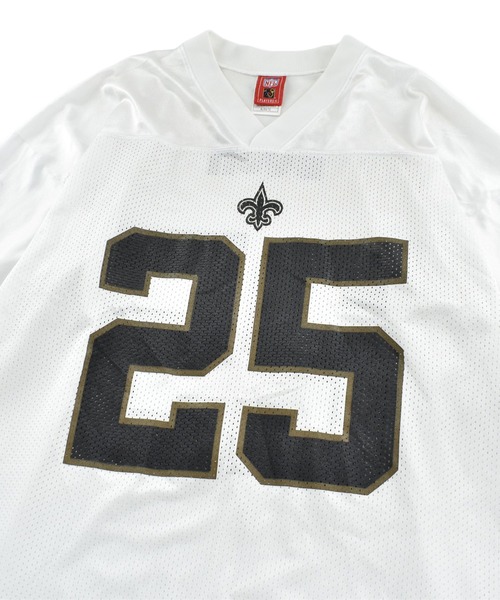 【極美品】Reebok NFL タイタンズ サンチェス ゲームシャツ XL 白 USED】Reebok “NFL New Orleans Saints #25” ゲームシャツ（Tシャツ