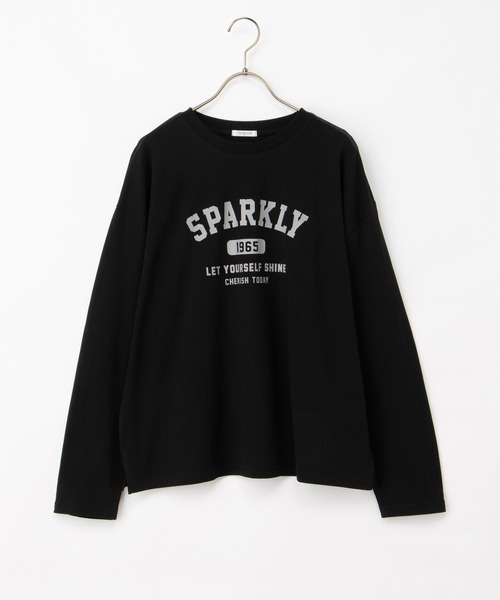Honeys(ハニーズ)の「ロゴプリントゆるTシャツ(Tシャツ/カットソー・レディース・ブラウン系その他2/ブラック/オートミール/ボルドー/杢グレー・L/M/S)」の19枚目の写真