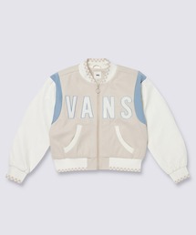 VANS | ウィメンズ クロップド ベースボールジャケット / CROPPED BASEBALL JACKET oatmea VN000GUT2N11(その他アウター)