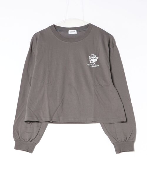 GENERATOR(ジェネレーター)の「ジェネレーター The Happy L/S Tシャツ(Tシャツ/カットソー・レディース・ベージュ系その他/チャコールグレー/ホワイト・F)」の2枚目の写真