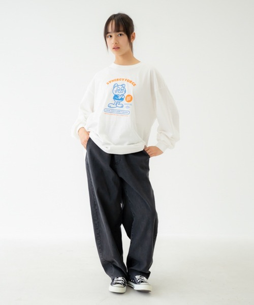 CGC（シージーシー）の「CGC/シージーシー COOL CATS L/S Tシャツ（Tシャツ/カットソー・レディース・ホワイト/ブラック/ベージュ系その他・F）」の5枚目の写真