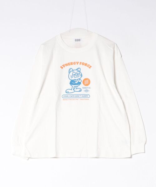 CGC（シージーシー）の「CGC/シージーシー COOL CATS L/S Tシャツ（Tシャツ/カットソー・レディース・ホワイト/ブラック/ベージュ系その他・F）」の8枚目の写真