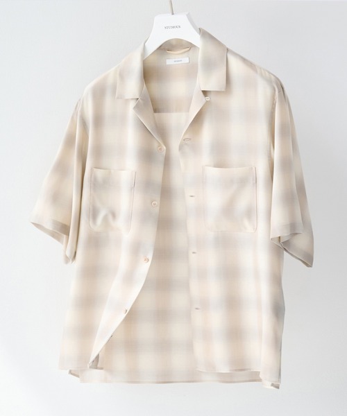STUDIOUS(ステュディオス)の「【STUDIOUS】CupraAmunzen short sleeve shirts / 放熱素材 / 放湿素材 / 接触冷感 / キュプラショートスリーブシャツ(シャツ/ブラウス・メンズ・ネイビー/タン/ブラウン・1/2)」の3枚目の写真