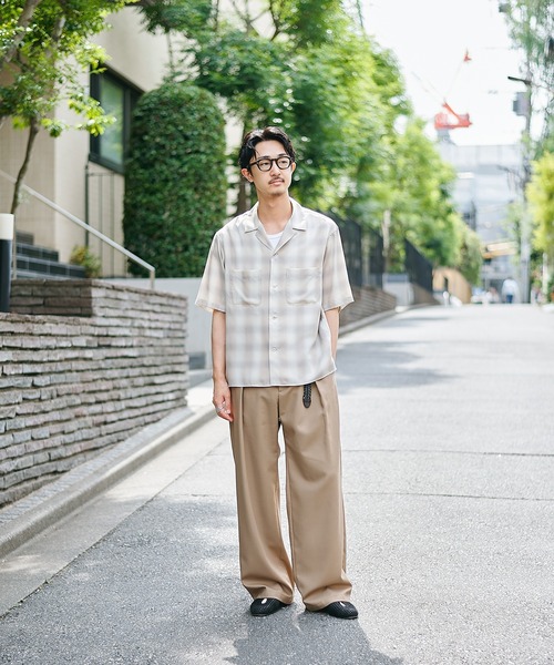 STUDIOUS(ステュディオス)の「【STUDIOUS】CupraAmunzen short sleeve shirts / 放熱素材 / 放湿素材 / 接触冷感 / キュプラショートスリーブシャツ(シャツ/ブラウス・メンズ・ネイビー/タン/ブラウン・1/2)」の12枚目の写真