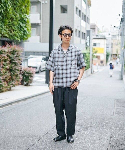 STUDIOUS(ステュディオス)の「【STUDIOUS】CupraAmunzen short sleeve shirts / 放熱素材 / 放湿素材 / 接触冷感 / キュプラショートスリーブシャツ(シャツ/ブラウス・メンズ・ネイビー/タン/ブラウン・1/2)」の14枚目の写真