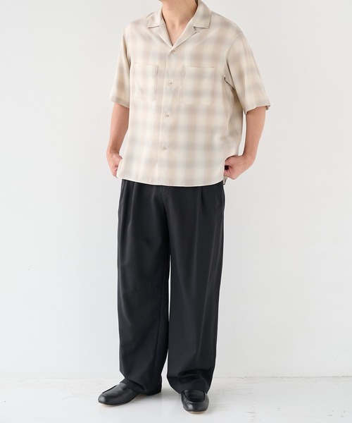 STUDIOUS(ステュディオス)の「【STUDIOUS】CupraAmunzen short sleeve shirts / 放熱素材 / 放湿素材 / 接触冷感 / キュプラショートスリーブシャツ(シャツ/ブラウス・メンズ・ネイビー/タン/ブラウン・1/2)」の21枚目の写真