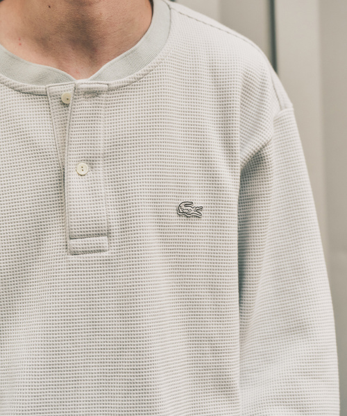 417 EDIFICE(フォーワンセブンエディフィス)の「LACOSTE × 417 ヘンリーネック ワッフルTシャツ(Tシャツ/カットソー・メンズ・チャコールグレー/ブルー/ブラック系その他・4/3/5)」の22枚目の写真