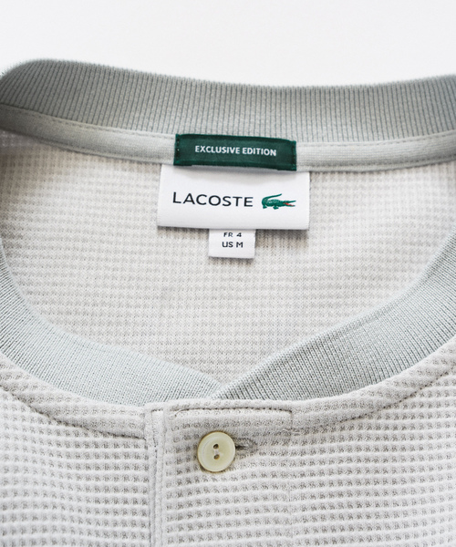 417 EDIFICE(フォーワンセブンエディフィス)の「LACOSTE × 417 ヘンリーネック ワッフルTシャツ(Tシャツ/カットソー・メンズ・チャコールグレー/ブルー/ブラック系その他・4/3/5)」の10枚目の写真