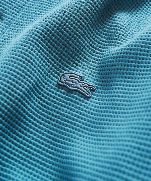 417 EDIFICE(フォーワンセブンエディフィス)の「LACOSTE × 417 ヘンリーネック ワッフルTシャツ(Tシャツ/カットソー・メンズ・チャコールグレー/ブルー/ブラック系その他・4/3/5)」の4枚目の写真
