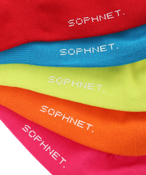 SOPHNET.（ソフネット）の「COLOR SLIP ON SOCKS（ソックス/靴下・メンズ・オレンジ/レッド/サックスブルー/ピンク/グリーン・LARGE/MEDIUM）」の7枚目の写真