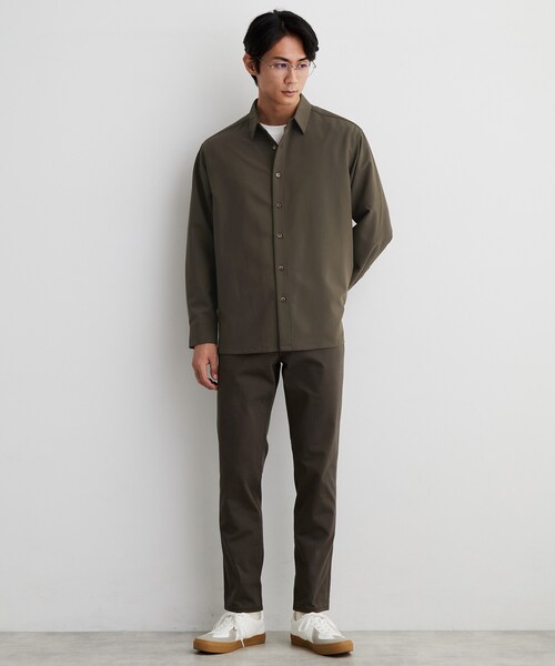 THE SHOP TK (ザ ショップ ティーケー )の「【洗濯機OK】ウールライク 長袖シャツ(シャツ/ブラウス・メンズ・ブラウン系/ブラック系1/ダークブラウン系1/ダークグレー・02/03/04)」の5枚目の写真
