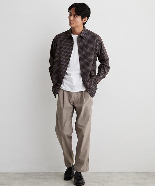 THE SHOP TK (ザ ショップ ティーケー )の「【洗濯機OK】ウールライク 長袖シャツ(シャツ/ブラウス・メンズ・ブラウン系/ブラック系1/ダークブラウン系1/ダークグレー・02/03/04)」の19枚目の写真