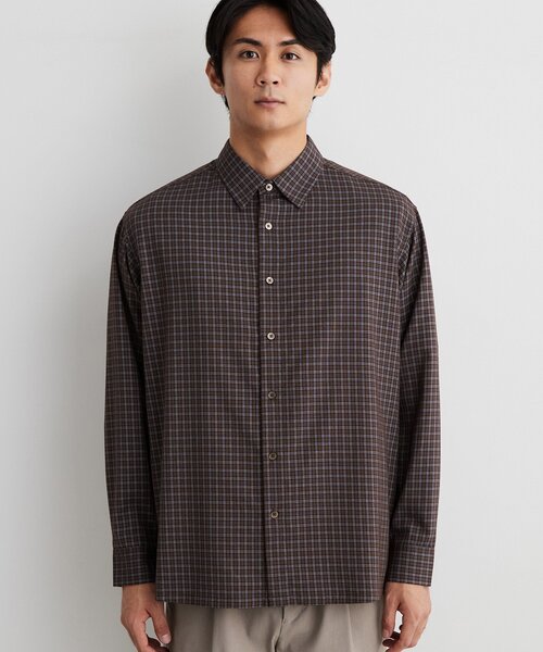 THE SHOP TK (ザ ショップ ティーケー )の「【洗濯機OK】ウールライク 長袖シャツ(シャツ/ブラウス・メンズ・ブラウン系/ブラック系1/ダークブラウン系1/ダークグレー・02/03/04)」の17枚目の写真