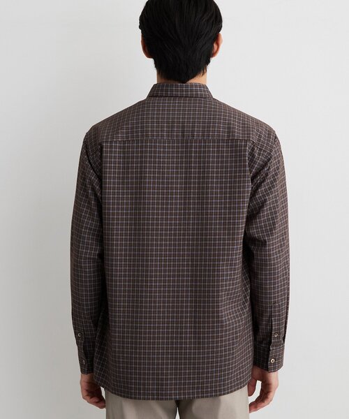 THE SHOP TK (ザ ショップ ティーケー )の「【洗濯機OK】ウールライク 長袖シャツ(シャツ/ブラウス・メンズ・ブラウン系/ブラック系1/ダークブラウン系1/ダークグレー・02/03/04)」の15枚目の写真