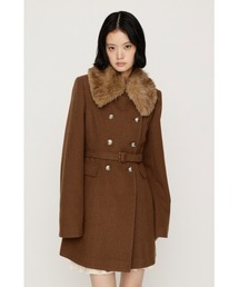 【AW PRE ORDER 第2弾】DOUBLE BUTTON FUR MIDI COAT ダブルボタンファーミディコート 冬服