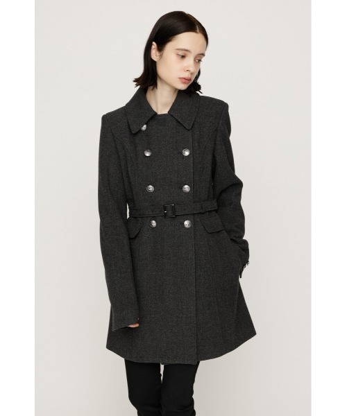 SLY(スライ)の「【AW PRE ORDER 第2弾】DOUBLE BUTTON FUR MIDI COAT ダブルボタンファーミディコート 冬服(ステンカラーコート・レディース・杢グレー/ブラック/キャメル/アイボリー・FREE)」の9枚目の写真