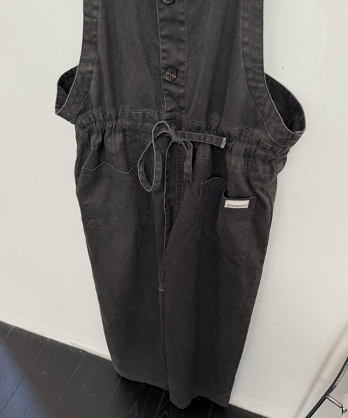 CHUN CHUN NOTES(チュンチュンノーツ)の「26AW/ウエストドロスト デニムサロペット(サロペット/オーバーオール・レディース・グレー/ネイビー・M)」の19枚目の写真