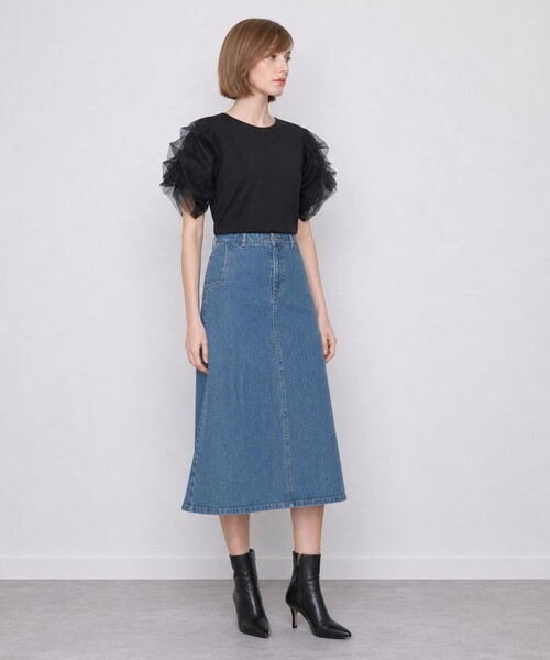 ANAYI(アナイ)の「スムースシアータックスリーブプルオーバー(Tシャツ/カットソー・レディース・ブラック/ホワイト・38)」の13枚目の写真