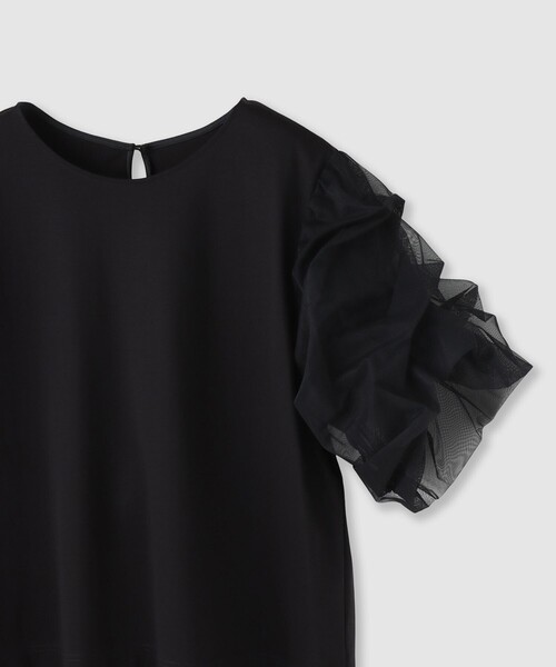 ANAYI(アナイ)の「スムースシアータックスリーブプルオーバー(Tシャツ/カットソー・レディース・ブラック/ホワイト・38)」の17枚目の写真