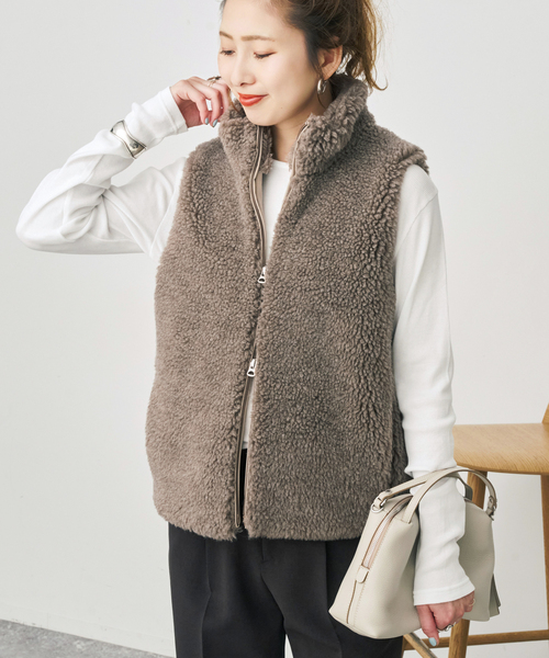 Spick & Span(スピックアンドスパン)の「TICCA / ティッカ WOOLファーベスト(その他アウター・レディース・ブラウン系その他・FREE)」の2枚目の写真