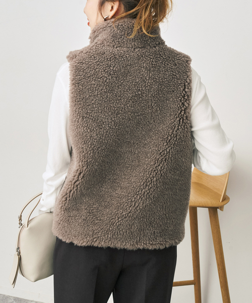 Spick & Span(スピックアンドスパン)の「TICCA / ティッカ WOOLファーベスト(その他アウター・レディース・ブラウン系その他・FREE)」の5枚目の写真