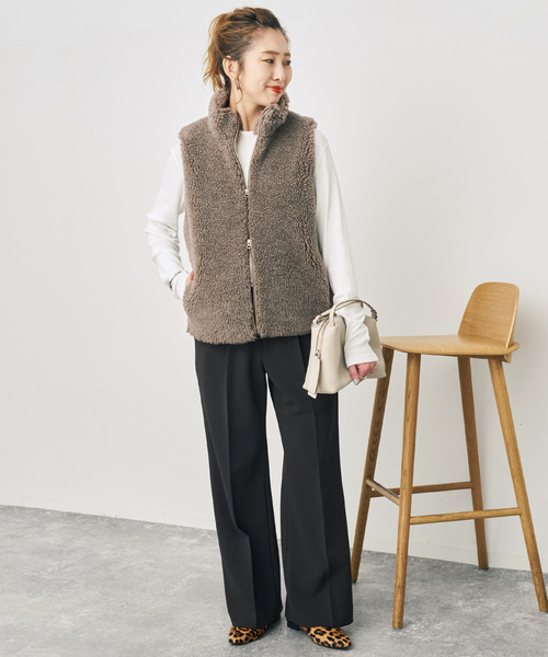 Spick & Span(スピックアンドスパン)の「TICCA / ティッカ WOOLファーベスト(その他アウター・レディース・ブラウン系その他・FREE)」の6枚目の写真