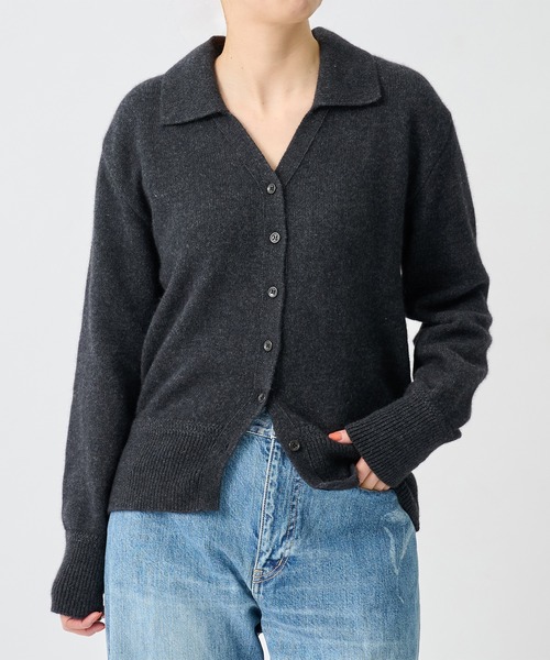 CITY TOKYO(シティトウキョウ)の「【CITY TOKYO/シティートウキョウ】Raccoon Knit Cardigan/ラクーンニットカーディガン(ニット/セーター・レディース・アイボリー/ダークグレー・FREE)」の2枚目の写真