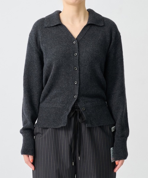CITY TOKYO(シティトウキョウ)の「【CITY TOKYO/シティートウキョウ】Raccoon Knit Cardigan/ラクーンニットカーディガン(ニット/セーター・レディース・アイボリー/ダークグレー・FREE)」の5枚目の写真