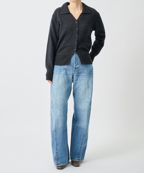 CITY TOKYO(シティトウキョウ)の「【CITY TOKYO/シティートウキョウ】Raccoon Knit Cardigan/ラクーンニットカーディガン(ニット/セーター・レディース・アイボリー/ダークグレー・FREE)」の3枚目の写真