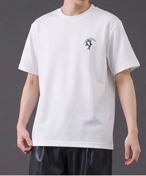 revertical(リバーティカル)の「ドルフィン アートグラフィック半袖Tシャツ(Tシャツ/カットソー・メンズ・ホワイト/ブラック/サックスブルー・MEDIUM/LARGE)」の5枚目の写真