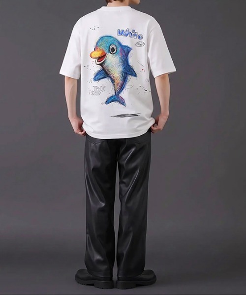 revertical(リバーティカル)の「ドルフィン アートグラフィック半袖Tシャツ(Tシャツ/カットソー・メンズ・ホワイト/ブラック/サックスブルー・MEDIUM/LARGE)」の7枚目の写真