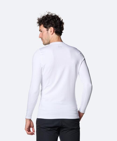 UNDER ARMOUR(アンダーアーマー)の「UAコールドギア フィッティド ロングスリーブ クルーネック シャツ(ゴルフ/メンズ)(Tシャツ/カットソー・メンズ・ホワイト・L)」の2枚目の写真