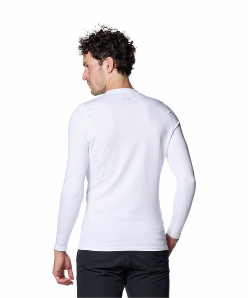 UNDER ARMOUR(アンダーアーマー)の「UAコールドギア フィッティド ロングスリーブ クルーネック シャツ(ゴルフ/メンズ)(Tシャツ/カットソー・メンズ・ホワイト・L)」の3枚目の写真