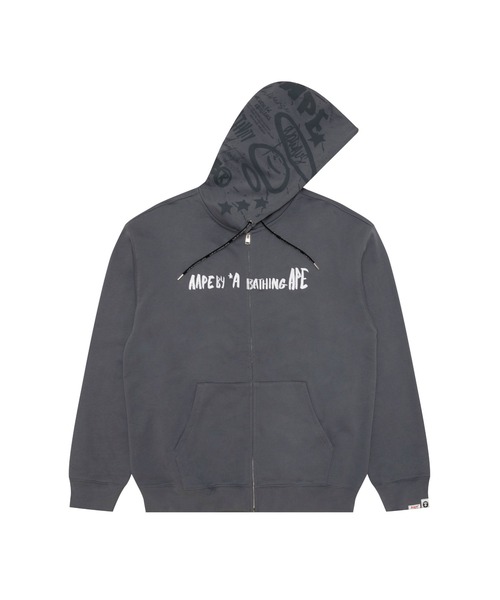 AAPE BY A BATHING APE(エーエイプバイアベイシングエイプ)の「AAPE ZIP UP HOODIE(パーカー・メンズ・グレー系その他2/ブラック・SMALL/LARGE/MEDIUM/X-LARGE)」の1枚目の写真