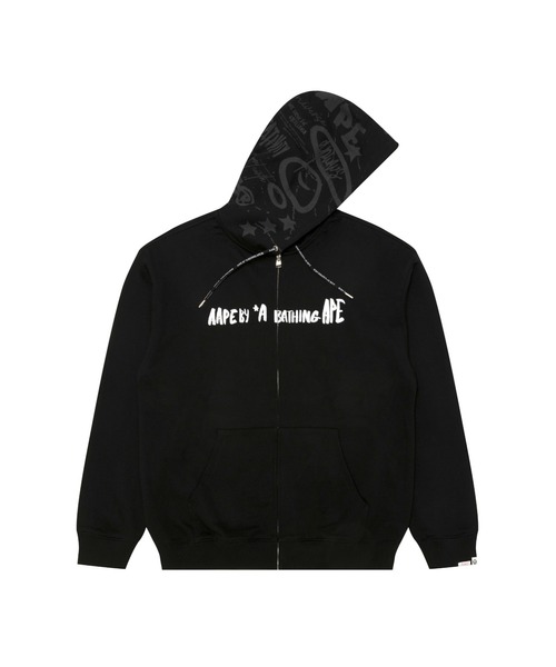 AAPE BY A BATHING APE(エーエイプバイアベイシングエイプ)の「AAPE ZIP UP HOODIE(パーカー・メンズ・グレー系その他2/ブラック・SMALL/LARGE/MEDIUM/X-LARGE)」の2枚目の写真