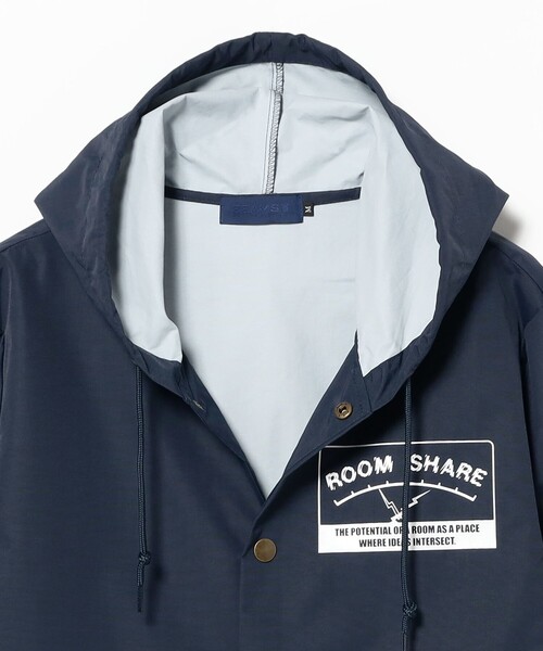 BEAMS T（ビームスティー）の「ROOMSHARE / Hooded Jacket（ナイロンジャケット・メンズ・ネイビー・S/M/L/XL）」の3枚目の写真