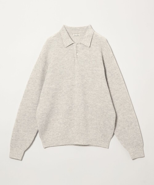 レア【steven alan】ニットポロシャツ オフホワイト XL Steven Alan＞ オーストラリアンラムズウール 2B ニットポロ（ニット