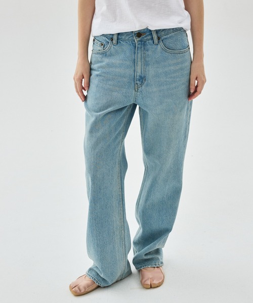 Mardi Mercredi(マルディメクルディ)の「ESSENTIAL WIDE DENIM PANTS / エッセンシャル ワイド デニム パンツ(デニムパンツ・レディース・ブルー/ライトブルー・M)」の1枚目の写真