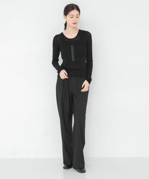 URBAN RESEARCH(アーバンリサーチ)の「『3サイズ展開』スリムストレートバイアスパンツ(その他パンツ・レディース・ブラック/チャコールグレー・38/36/40)」の7枚目の写真