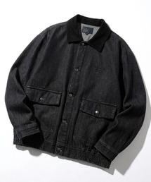 Mark Gonzales（マーク・ゴンザレス）の「2026AW Mark Gonzales/マークゴンザレス オーバーサイズ 襟コーデュロイ デニムブルゾン ハンティングジャケット レディース メンズ（デニムジャケット）」