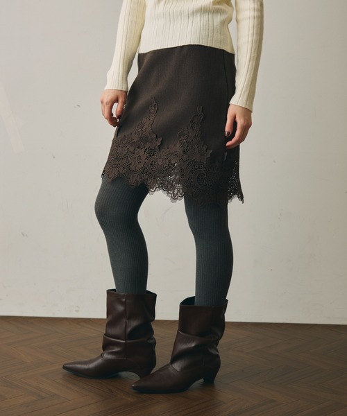 Trish(トリッシュ)の「レースヘムトリムペンシルスカート(スカート・レディース・チャコールグレー/ブラウン・SMALL/MEDIUM)」の20枚目の写真