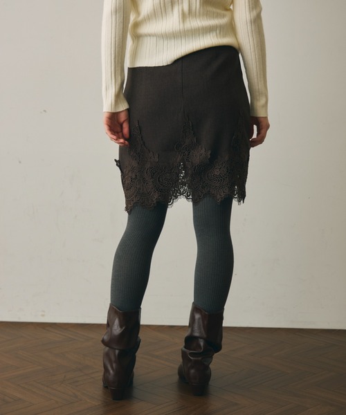 Trish(トリッシュ)の「レースヘムトリムペンシルスカート(スカート・レディース・チャコールグレー/ブラウン・SMALL/MEDIUM)」の22枚目の写真