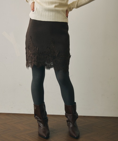 Trish(トリッシュ)の「レースヘムトリムペンシルスカート(スカート・レディース・チャコールグレー/ブラウン・SMALL/MEDIUM)」の18枚目の写真