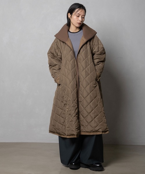 MARECHAL TERRE(マルシャルテル)の「リバーシブルキルティングAラインコート(その他アウター・レディース・モカ/サンドベージュ/ブラック/ネイビー・MEDIUM)」の7枚目の写真