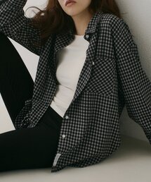 ピスネーム付チェックシャツ
